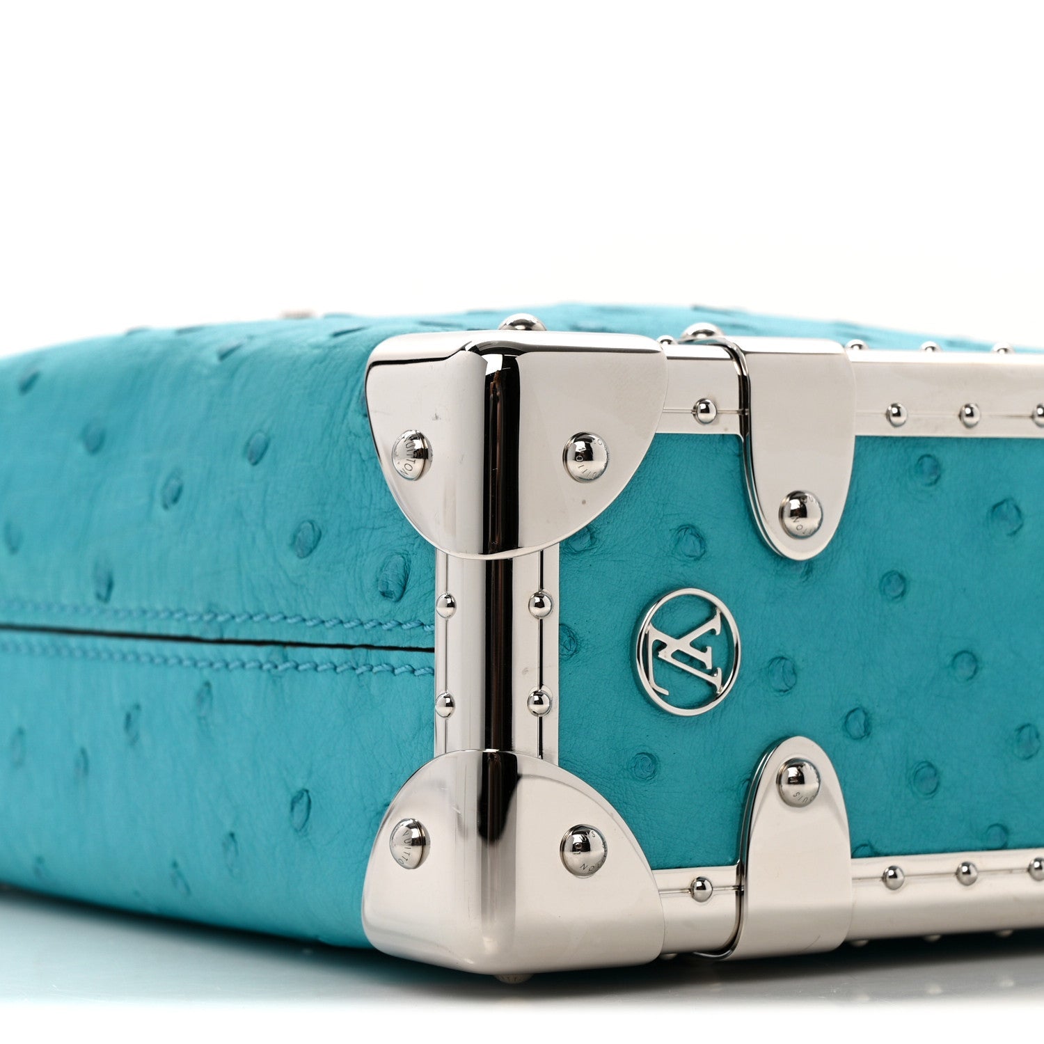 Louis Vuitton Ostrich Side Trunk PM Candy Blue