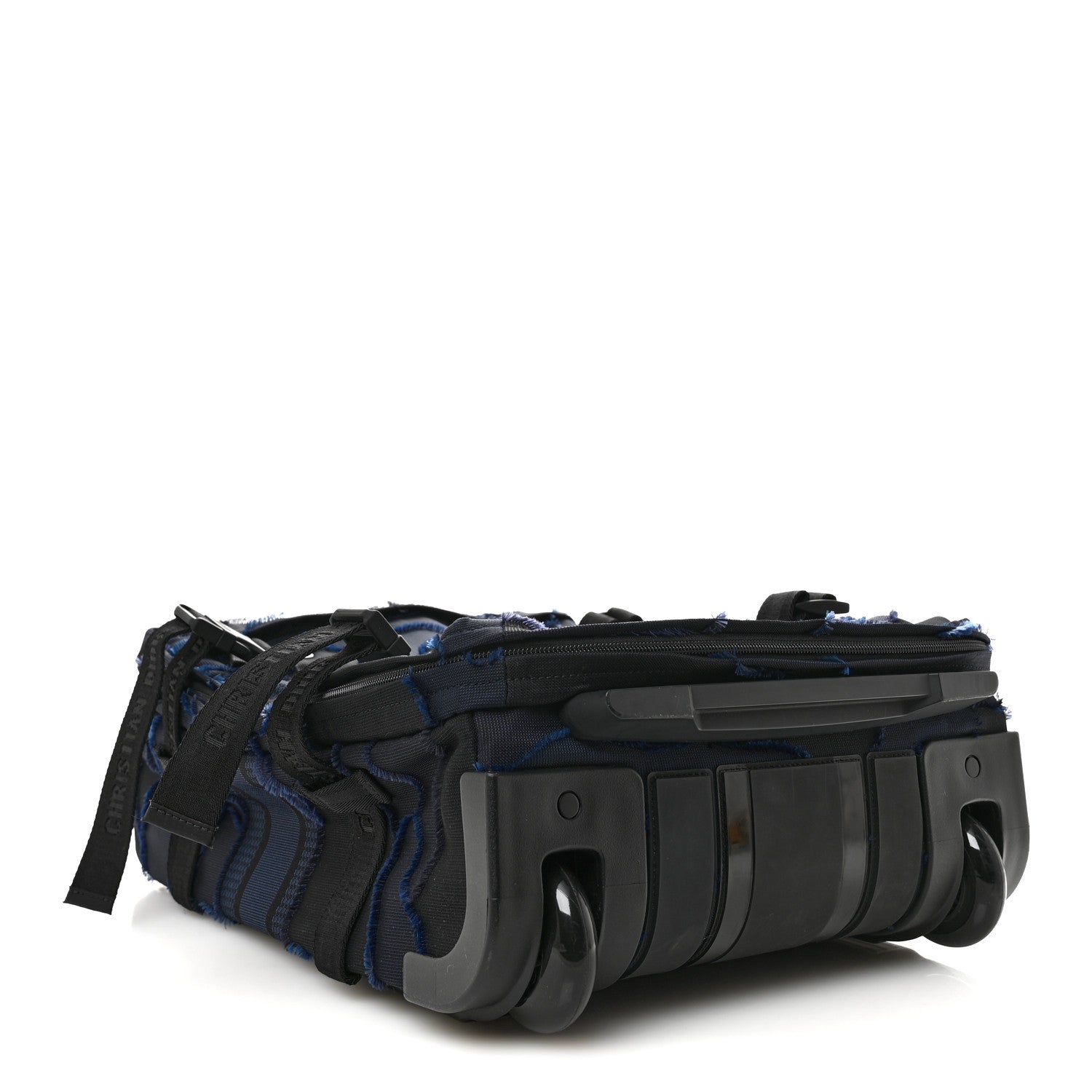 Christian Dior Canvas Small Diortravel Suitcase Blue Multicolor
