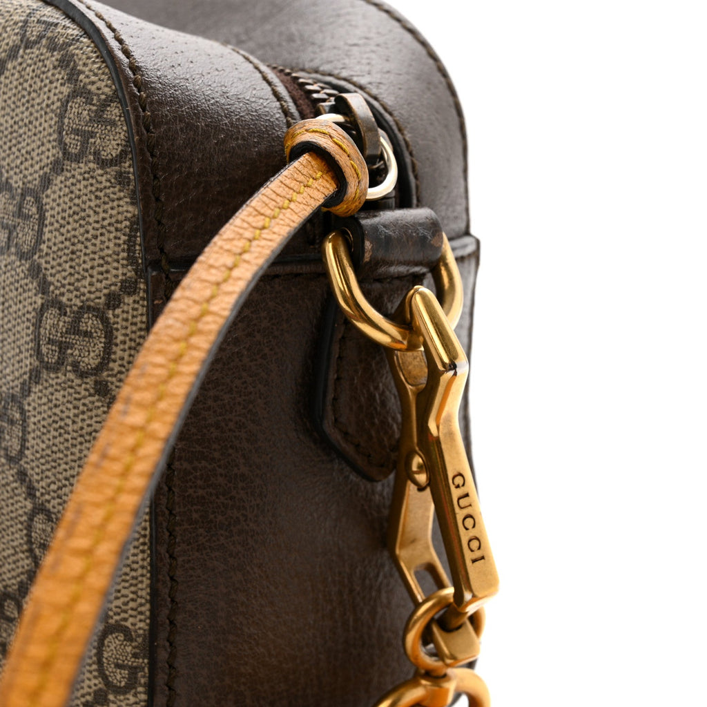 Gucci GG Supreme Monogram Web Neo Vintage Shoulder Bag Beige New Acero Crop