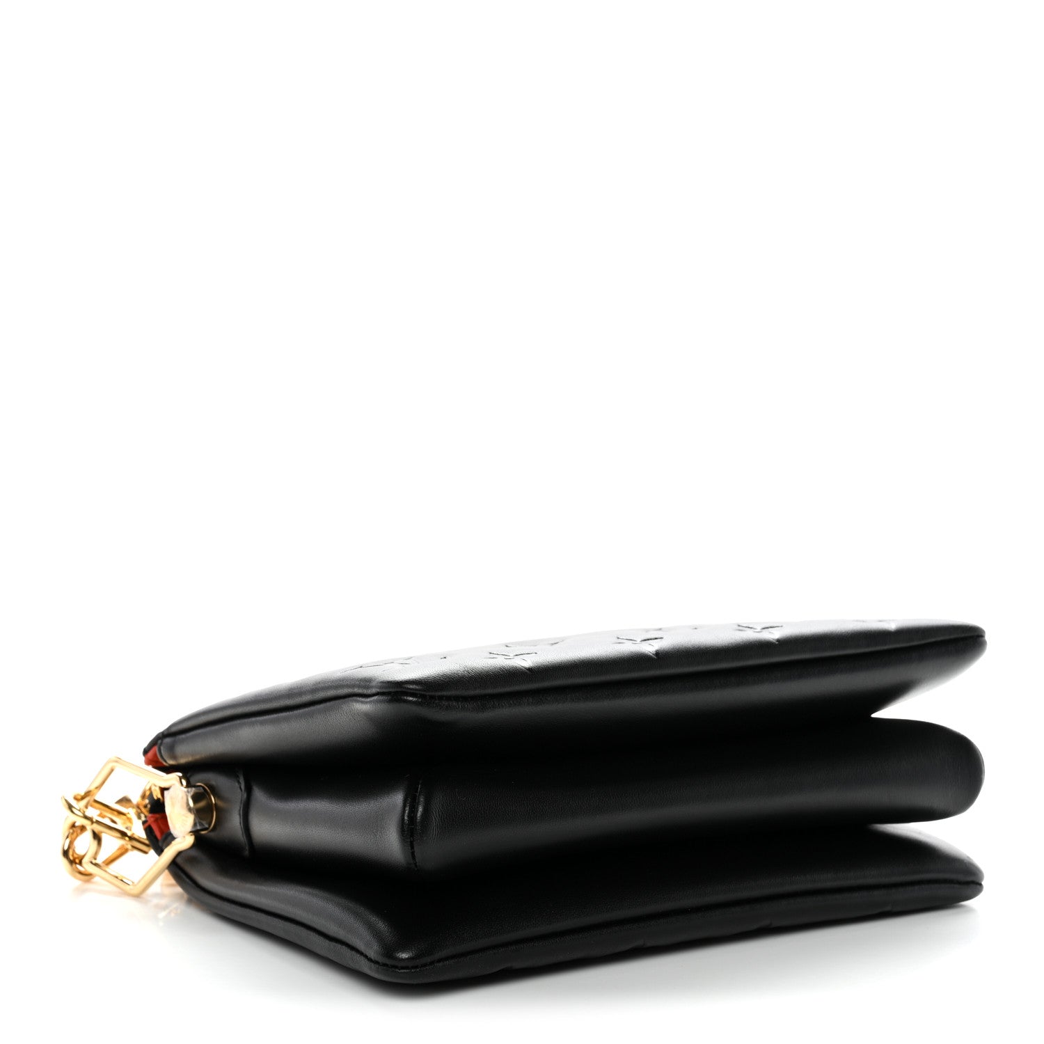 Louis Vuitton Lambskin Embossed Monogram Coussin BB Black