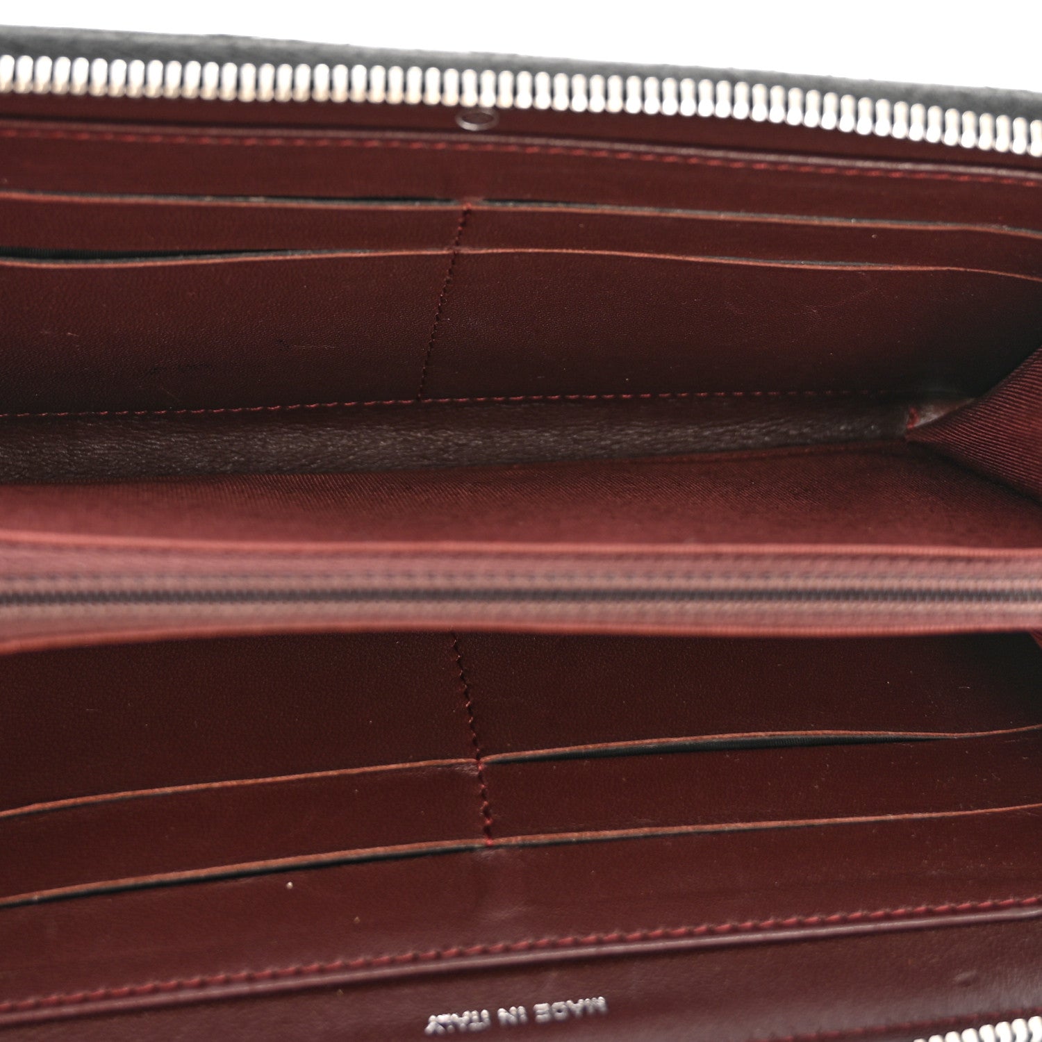 Lambskin Quilted Large Gusset Zip Around Wallet Black