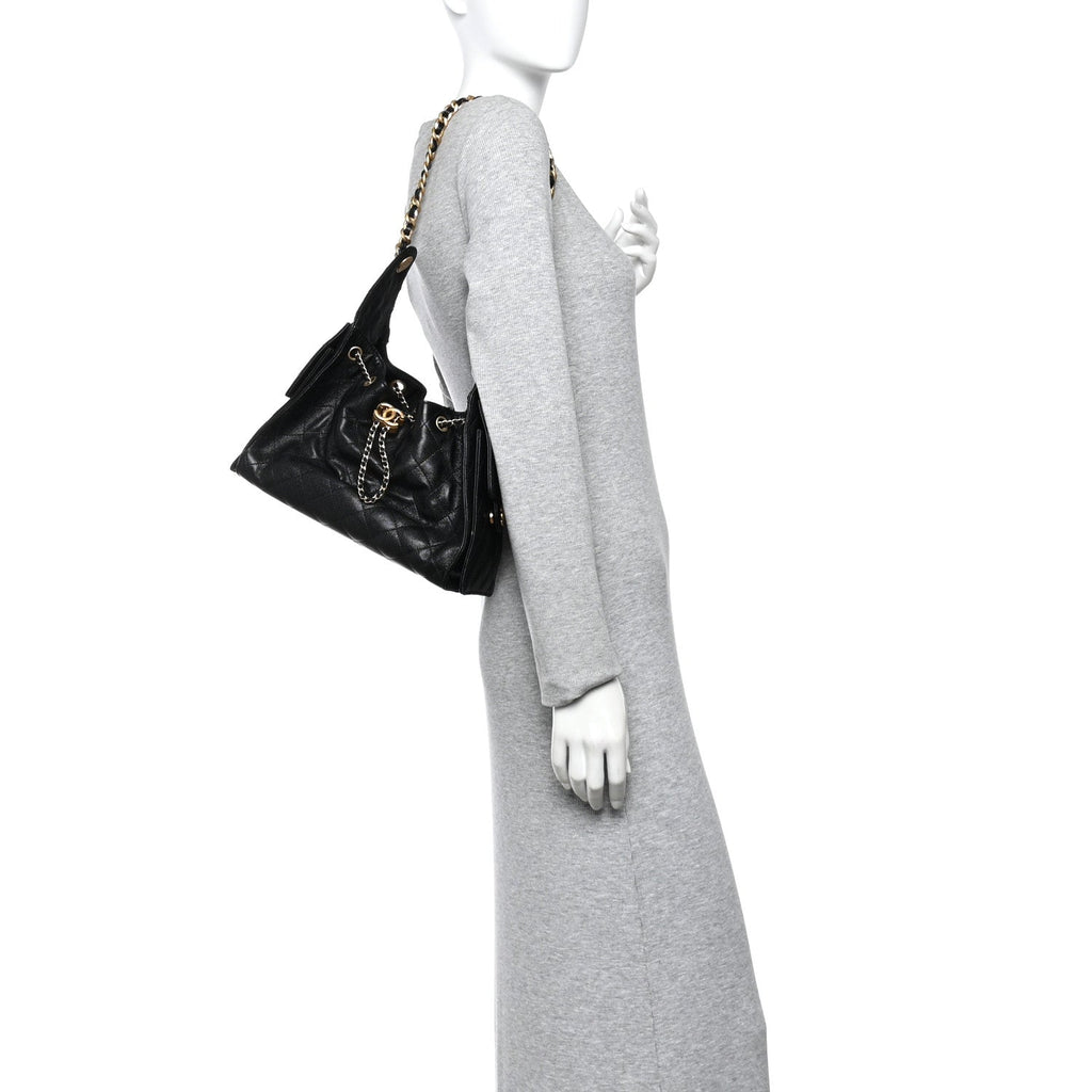 Chanel Caviar Quilted Small Chanel 25 Handbag Black