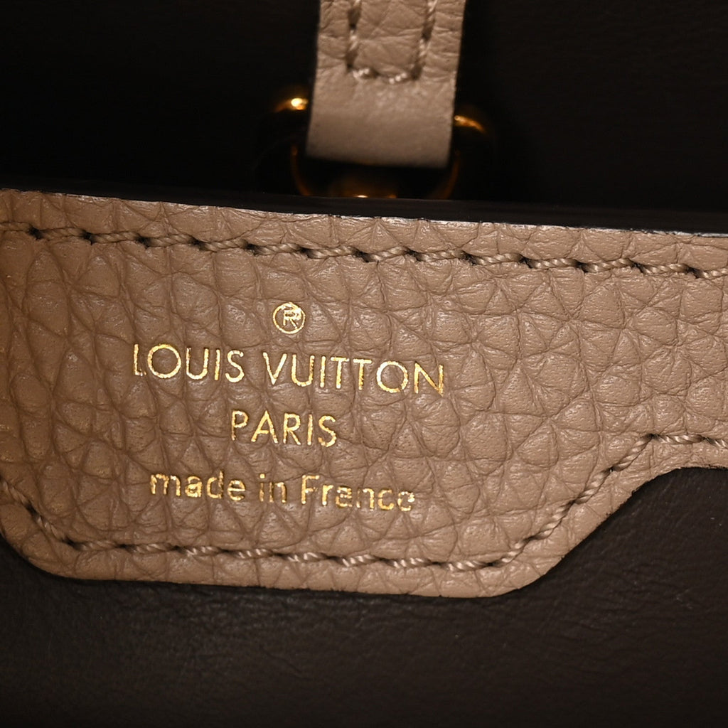 Louis Vuitton Taurillon Capucines PM Galet