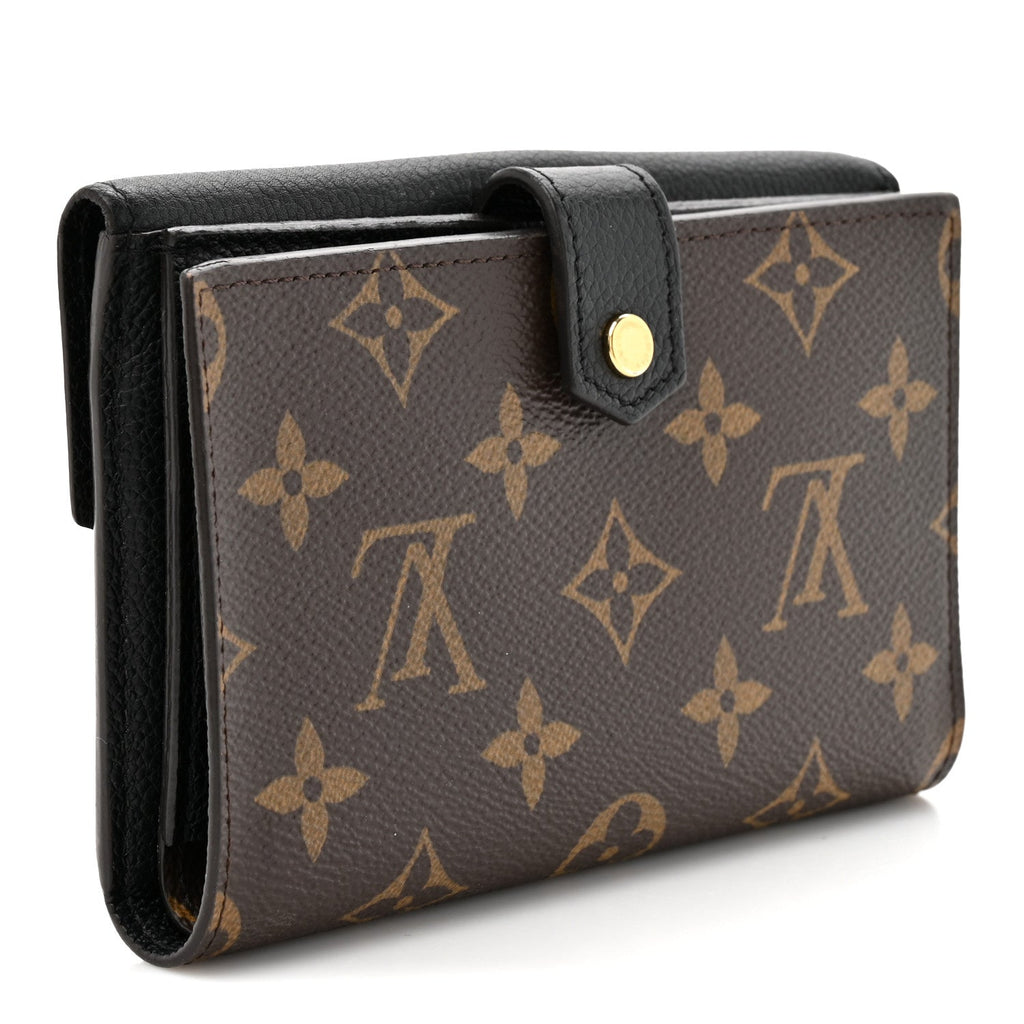 Louis Vuitton Monogram Pallas Compact Wallet Black