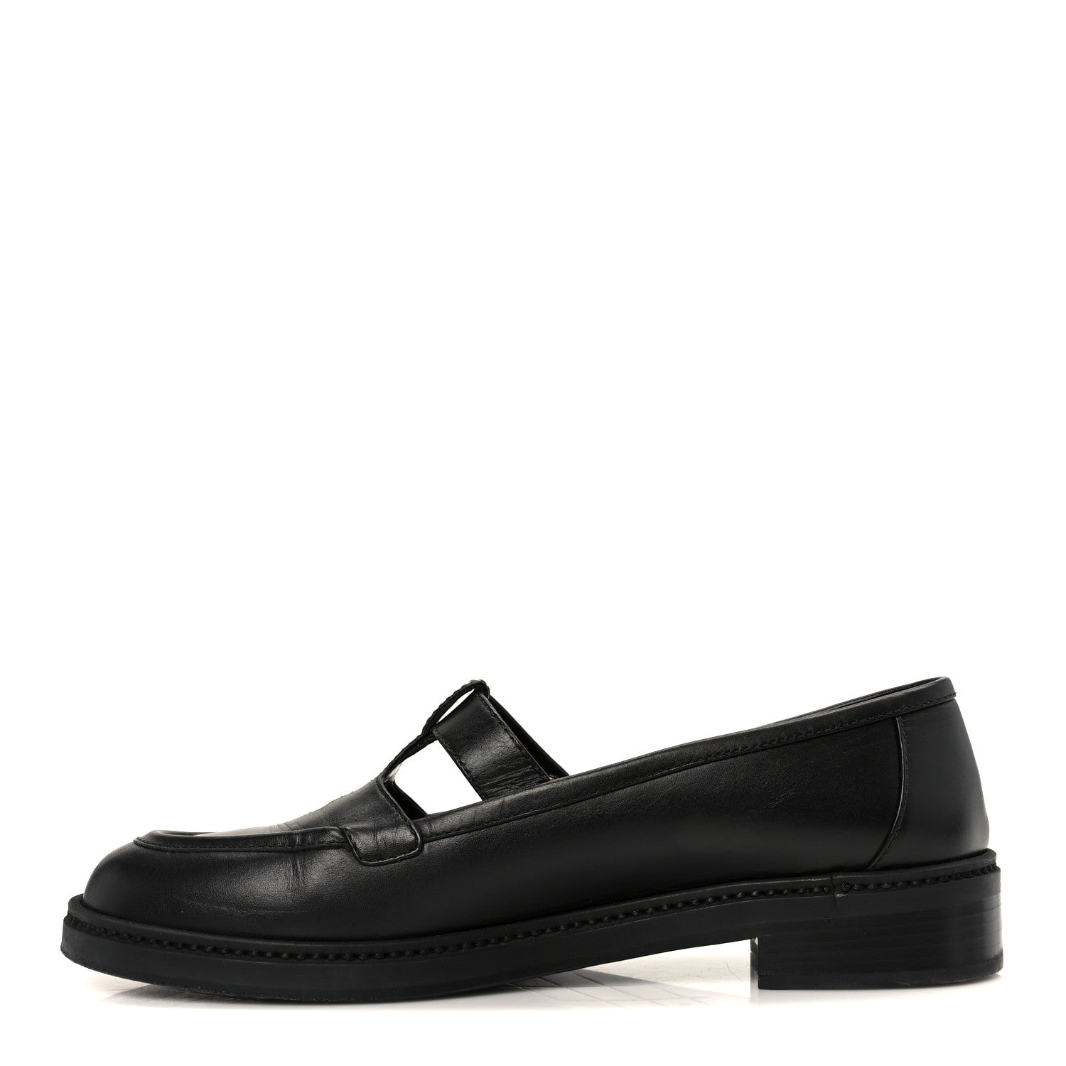 Calfskin CC Turnlock Moccasins 40 Black