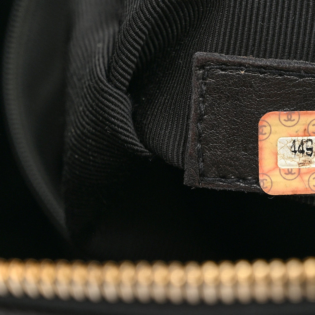 Chanel Caviar Triple CC Shoulder Bag Black