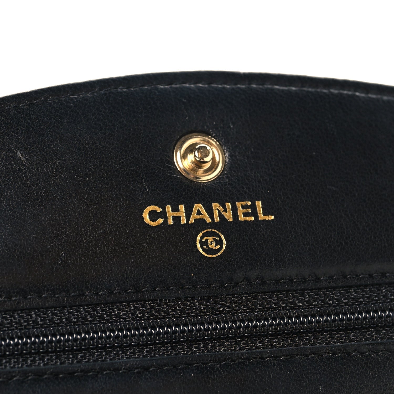Chanel Caviar Timeless CC Wallet On Chain WOC Black