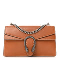 Gucci Calfskin Small Dionysus Shoulder Bag Harness Brown