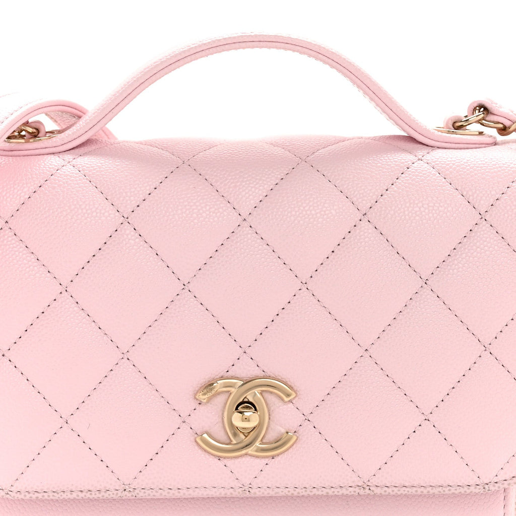 Chanel Caviar Quilted Medium Business Affinity Flap Light Pink