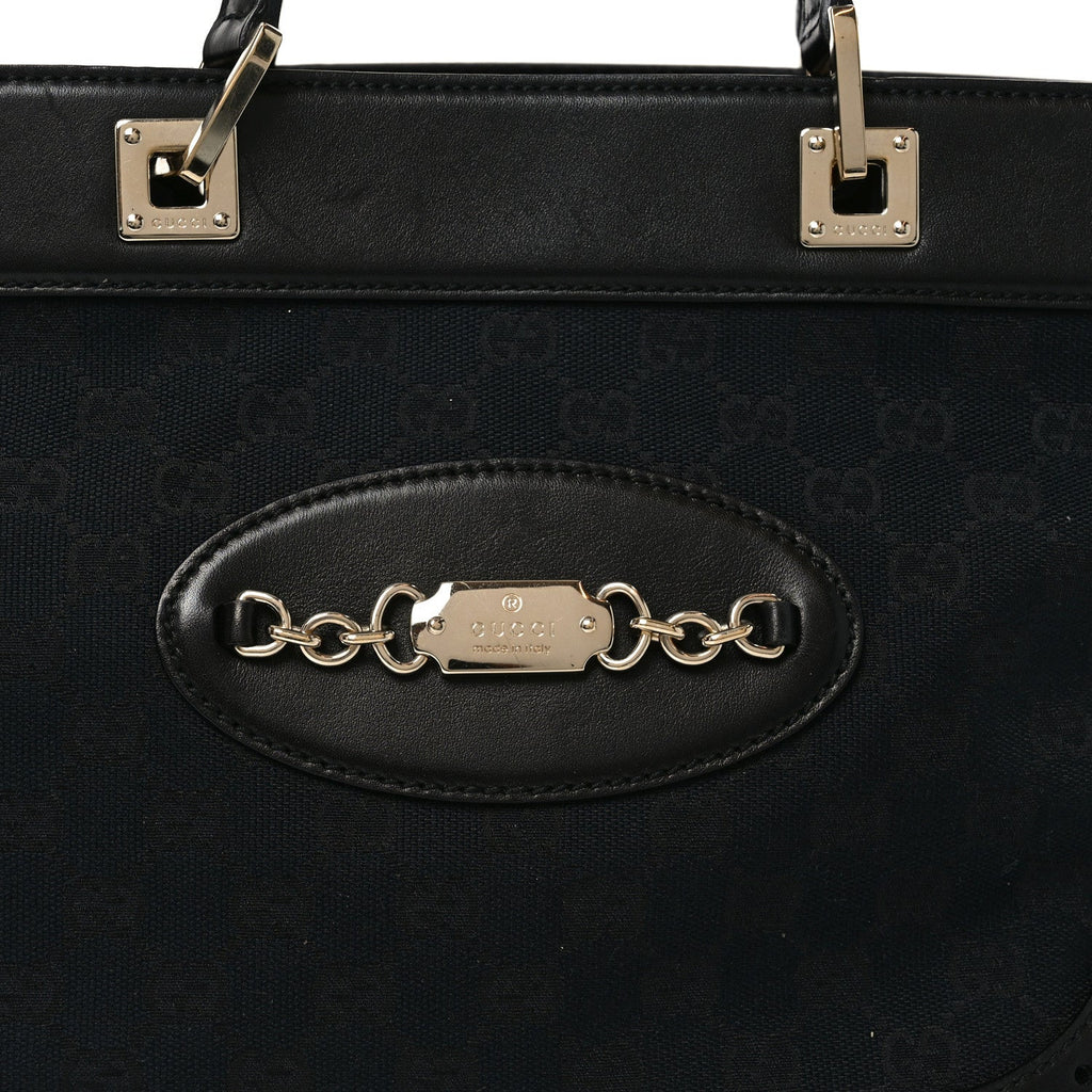 Gucci Monogram Large Punch Tote Black