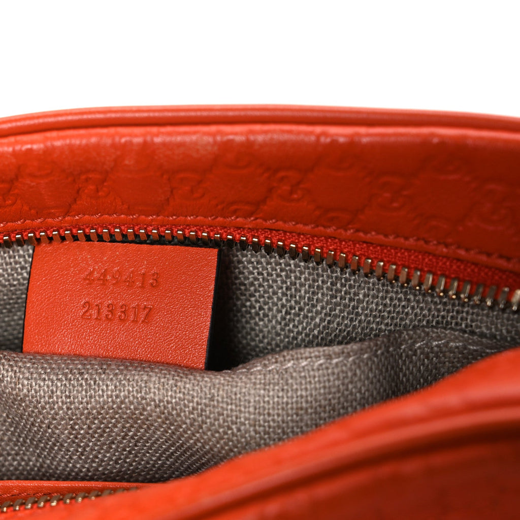 Gucci Soft Microguccissima Mini Bree Messenger Bag Sun Orange