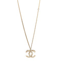 Pearl CC Pendant Necklace Light Gold