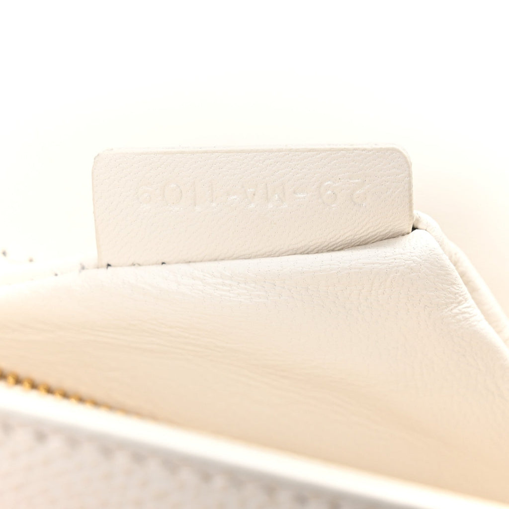 Christian Dior Ultra Matte Grained Calfskin 30 Montaigne Flap Bag White