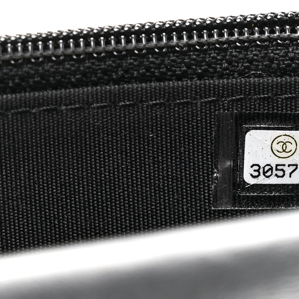 Chanel Calfskin Quilted Maxi Pearls Clutch With Chain Black