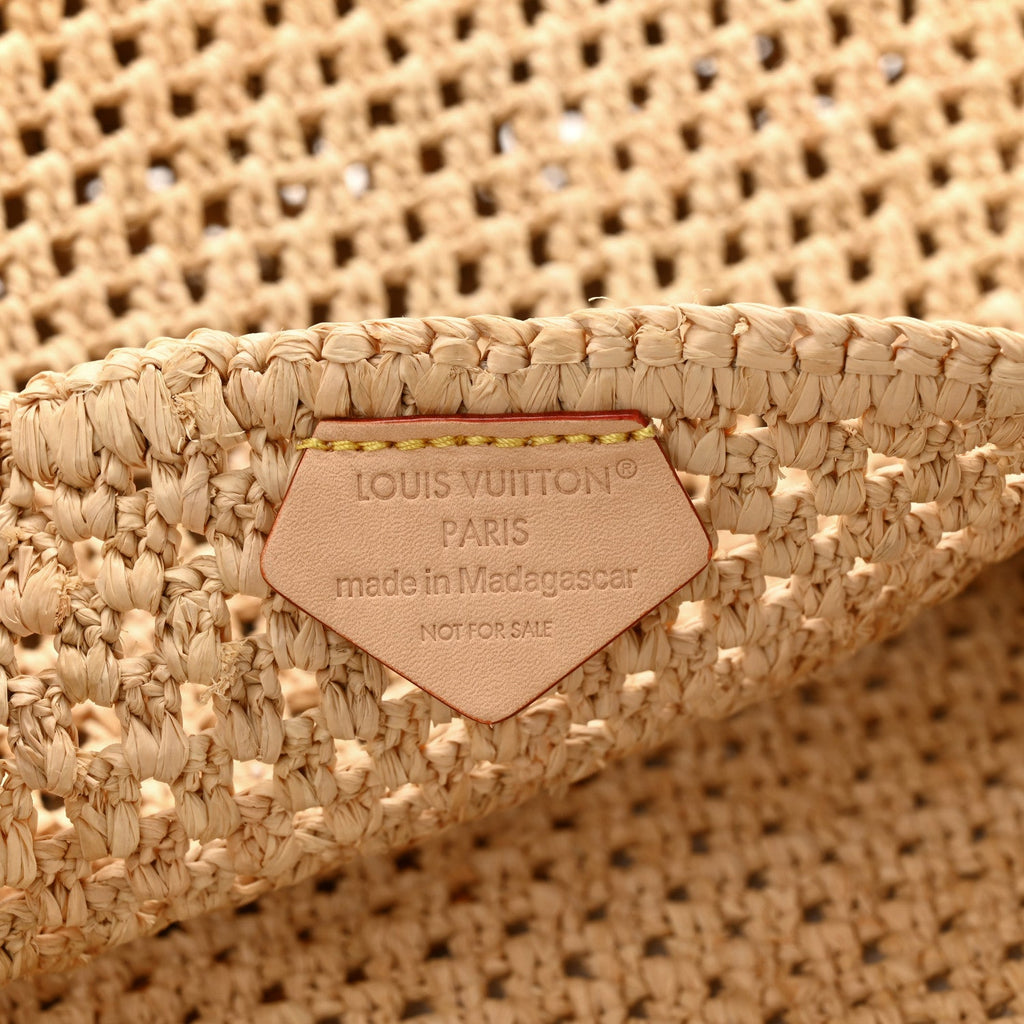 Louis Vuitton Raffia Calfskin By The Pool OnTheGo MM Natural