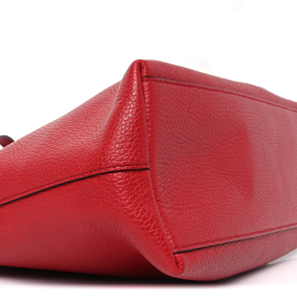Gucci Dollar Calfskin GG Charm Satchel Red