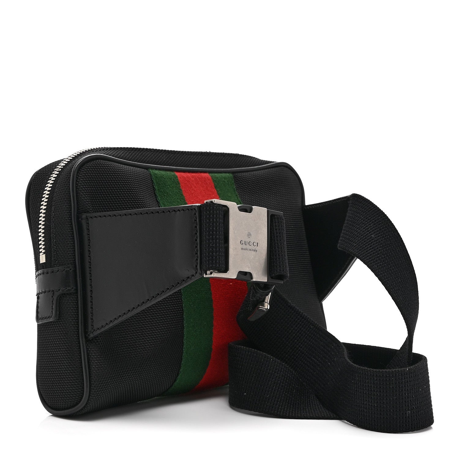 Gucci Canvas Web Slim Belt Bag Black