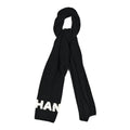 Cashmere Logo Stole Black White