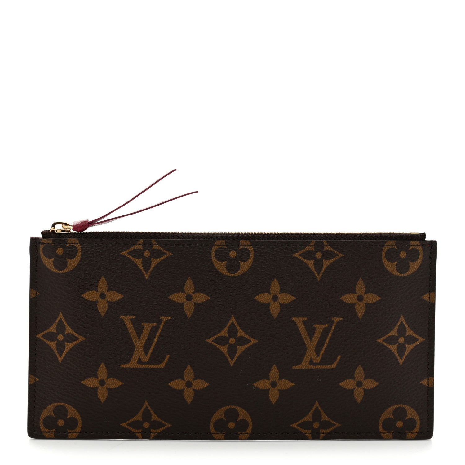Louis Vuitton Monogram Felicie Chain Wallet Zippered Insert Fuchsia