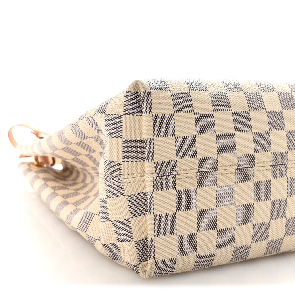 Louis Vuitton Damier Azur Graceful MM Rose Ballerine