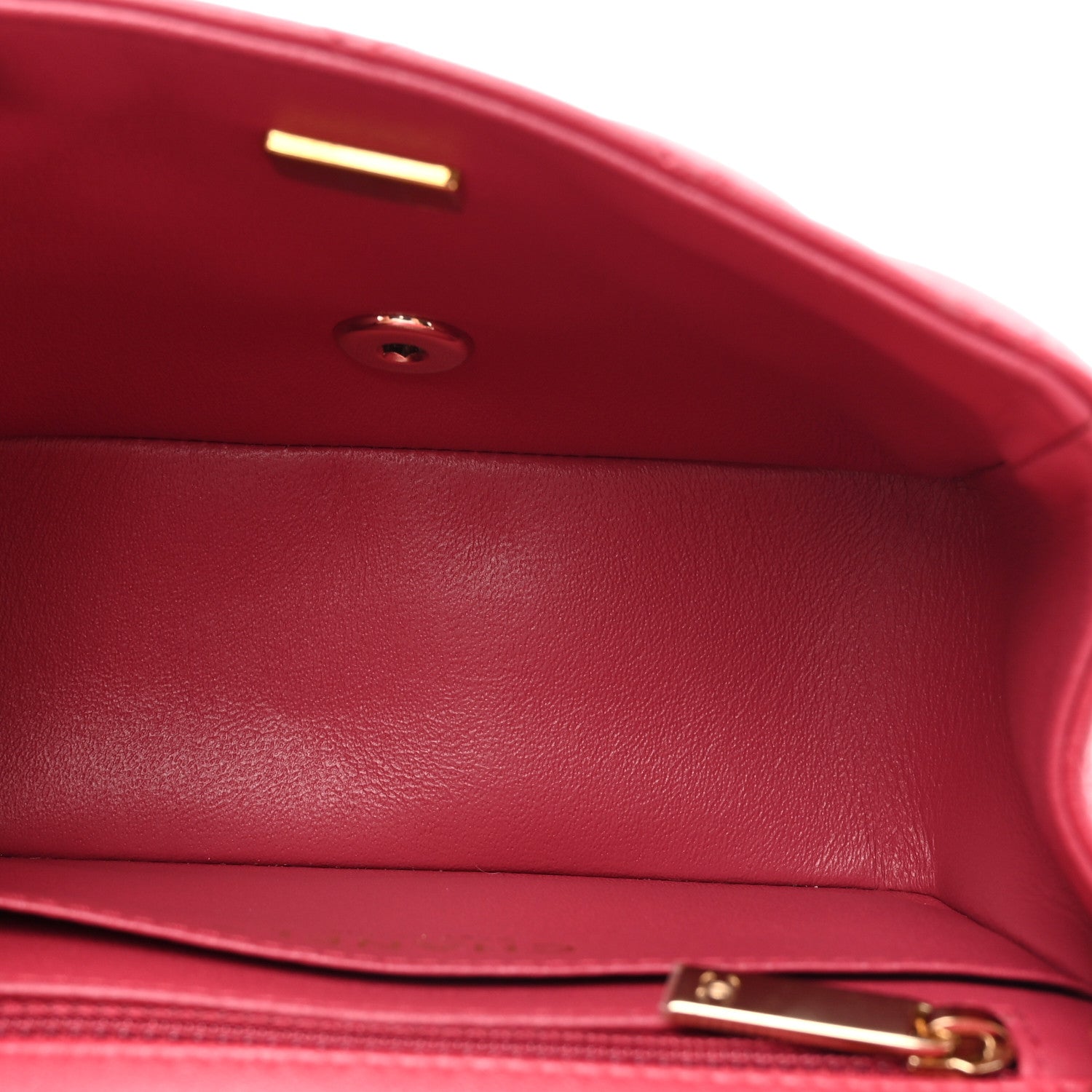 Chanel Lambskin Quilted Mini Square Flap Dark Pink