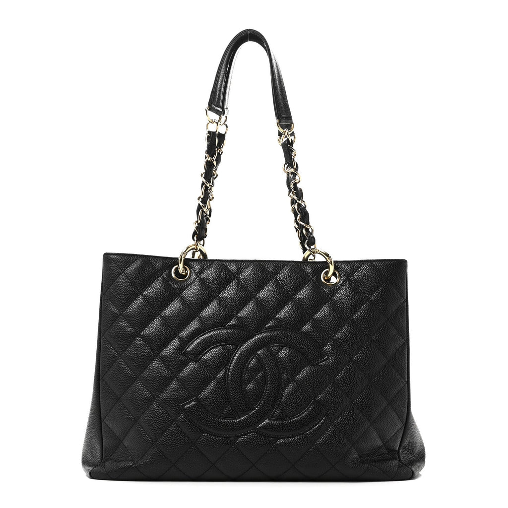 Chanel Caviar Quilted Grand Shopping Tote GST Black