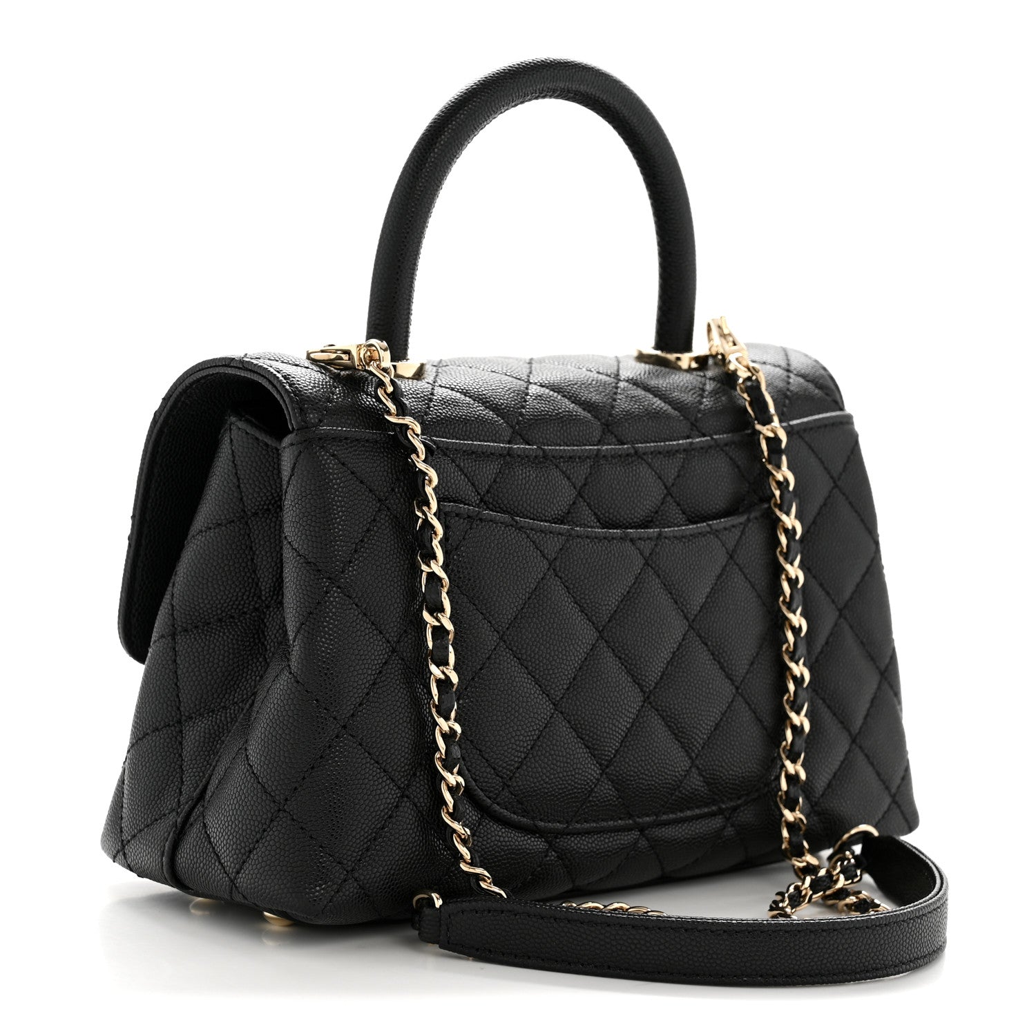Chanel Caviar Quilted Mini Coco Handle Flap Black