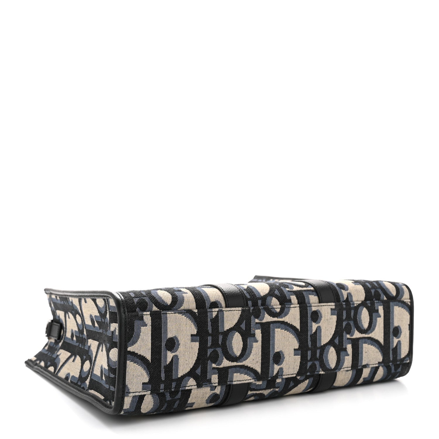 Christian Dior Maxi Oblique Jacquard East West Tote Beige Blue