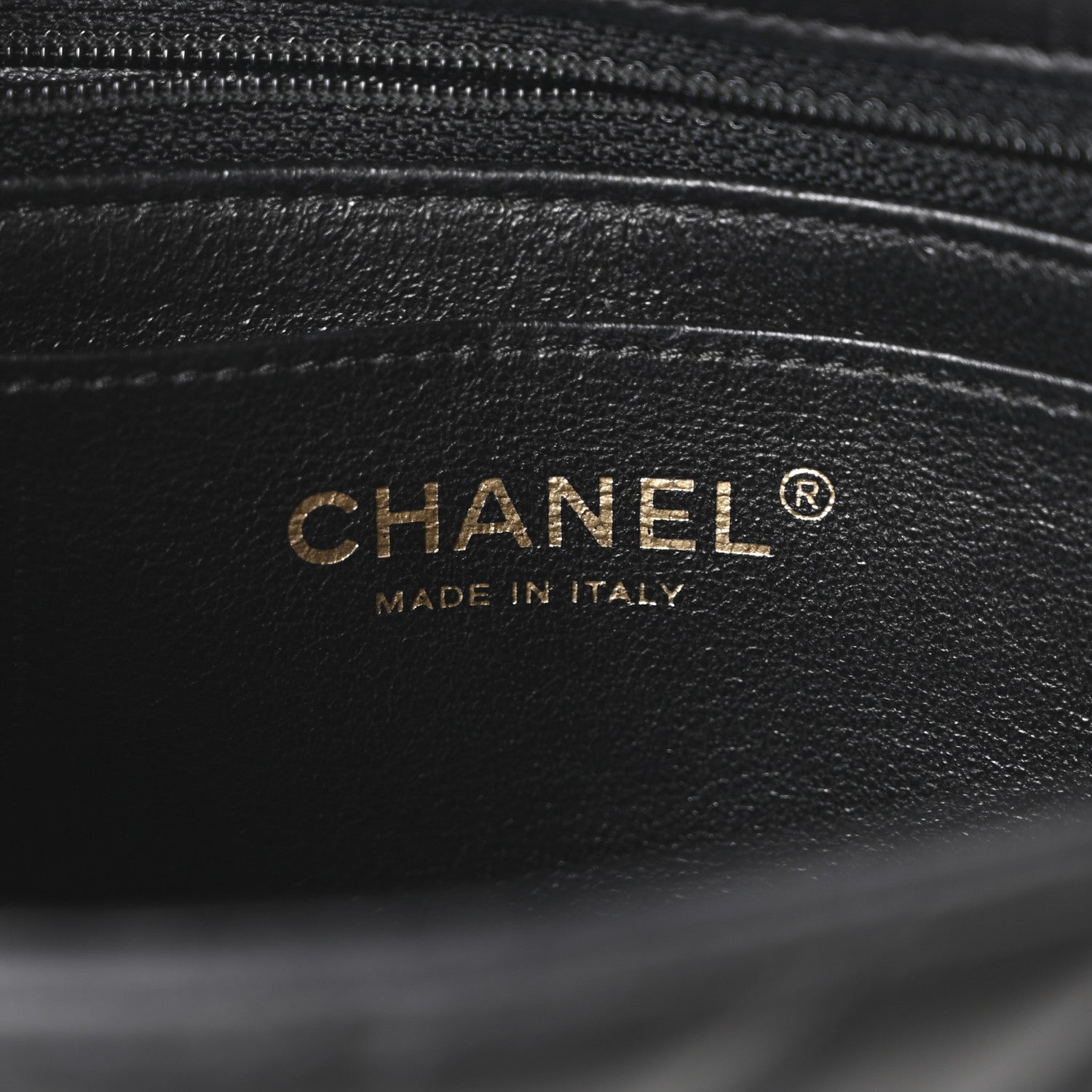 Chanel Lambskin Chevron Quilted Mini Rectangular Flap Black