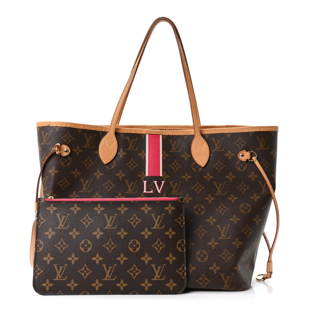 Louis Vuitton Monogram My LV Heritage Neverfull MM Fuchsia White