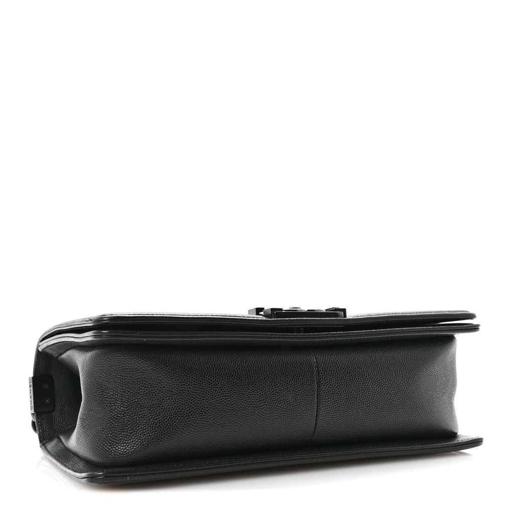 Chanel Caviar Quilted Medium Boy Flap So Black