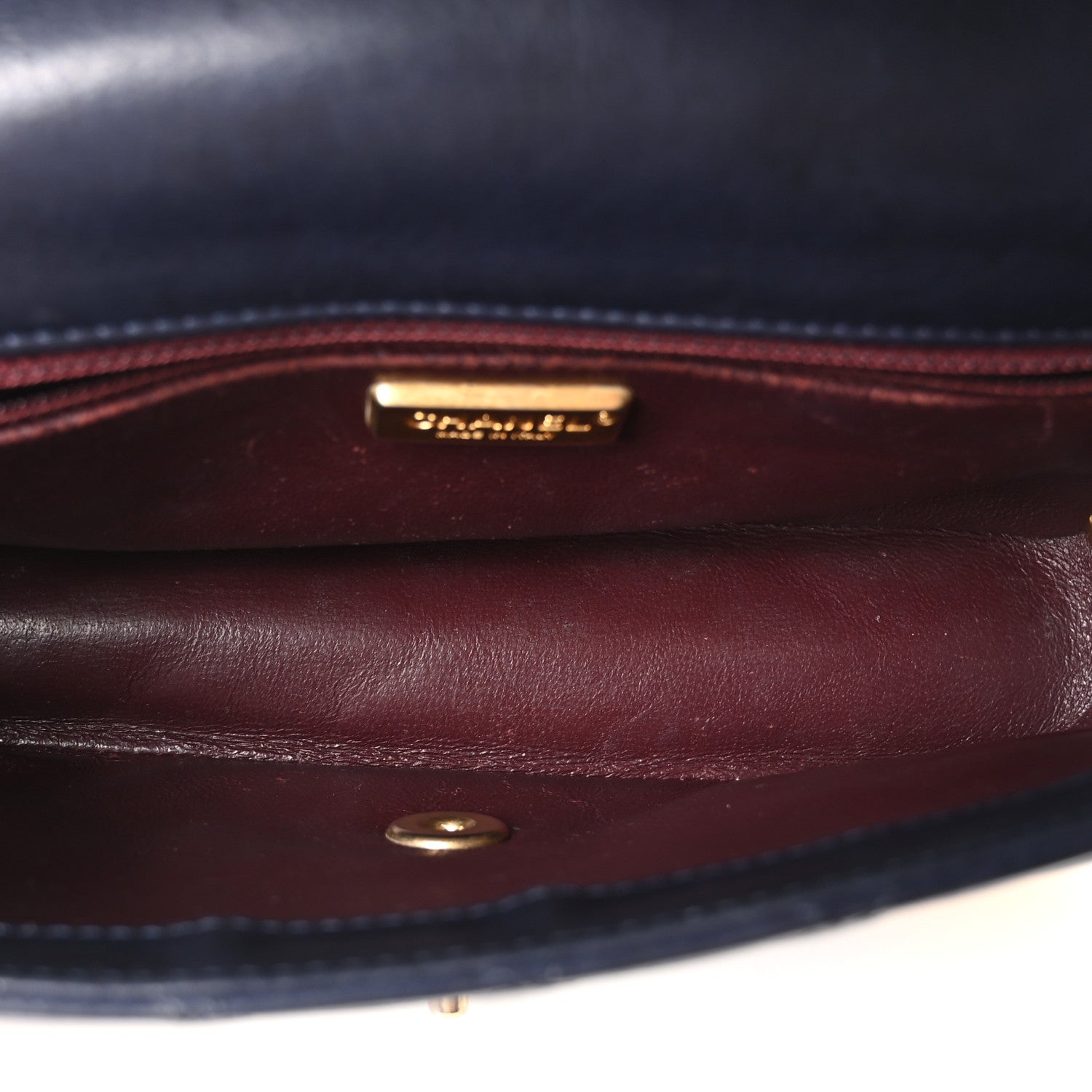 Chanel Calfskin Quilted Rock The Corner Flap Navy