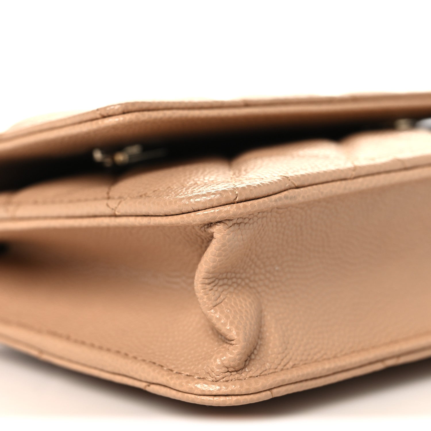 Chanel Caviar Quilted Wallet on Chain WOC Beige