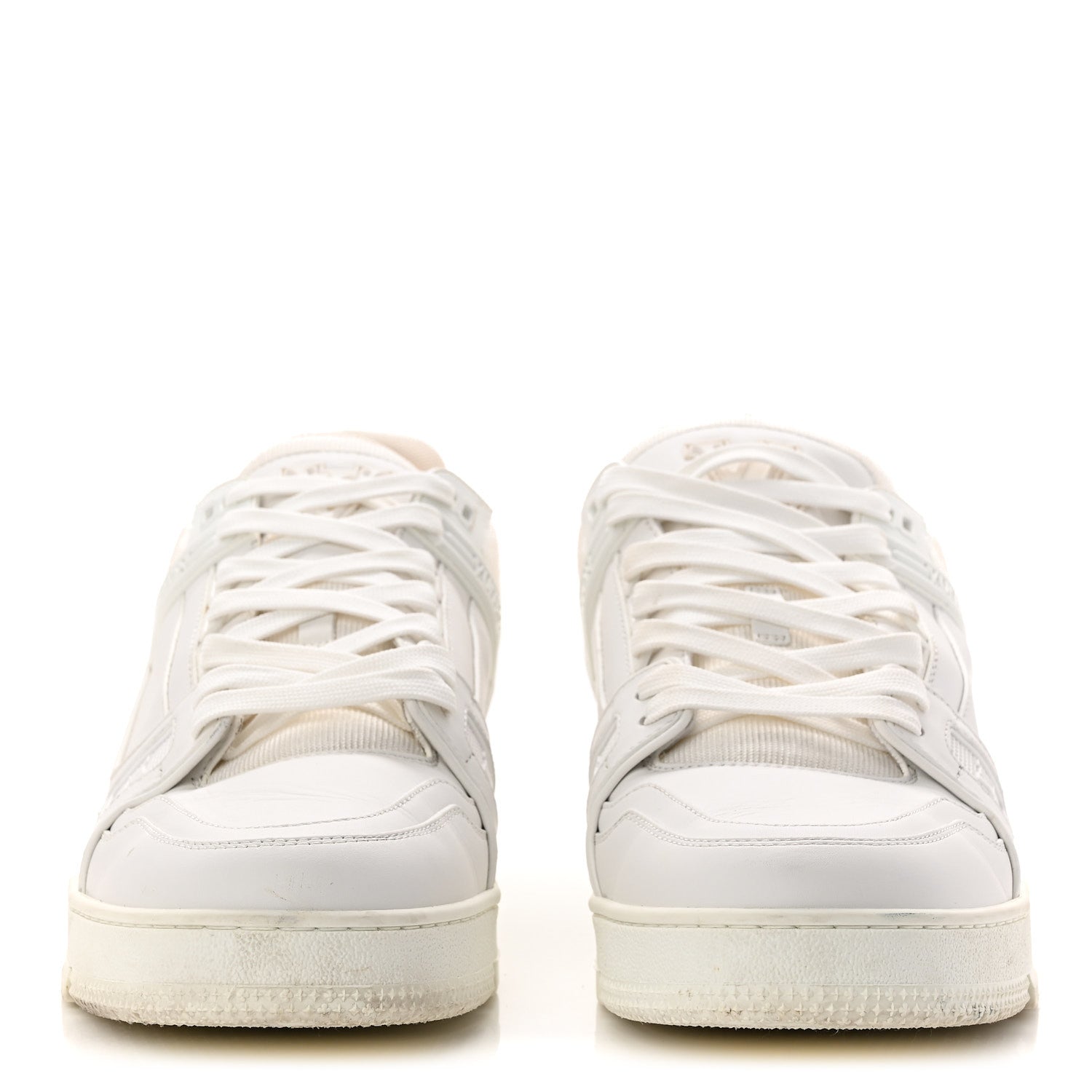 Louis Vuitton Calfskin Mens LV Trainer Sneakers 9.5 White