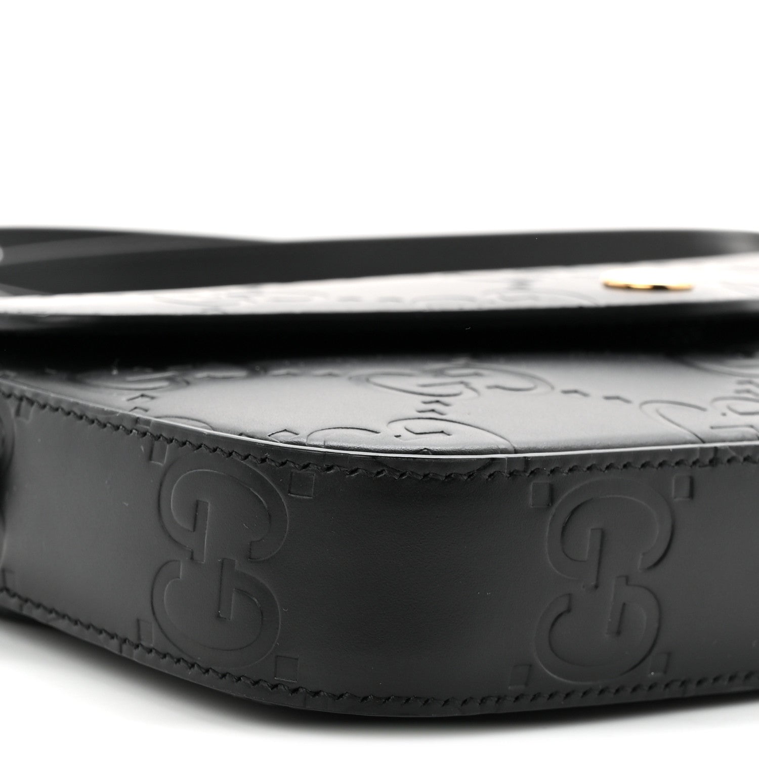 Gucci Gilbert Calfskin GG Super Mini Shoulder Bag Black