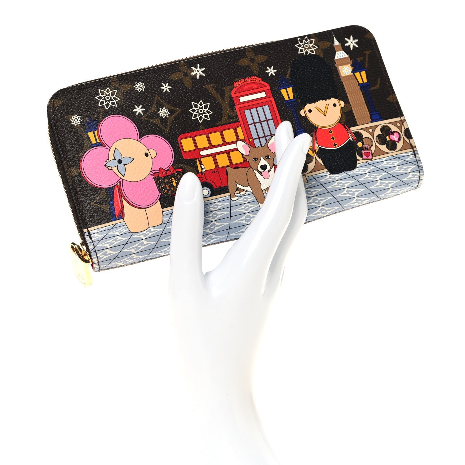 Louis Vuitton Monogram 2021 Christmas Animation London Zippy Wallet