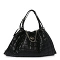 Gucci Calfskin Quilted Medium Deco Tote Bag Black