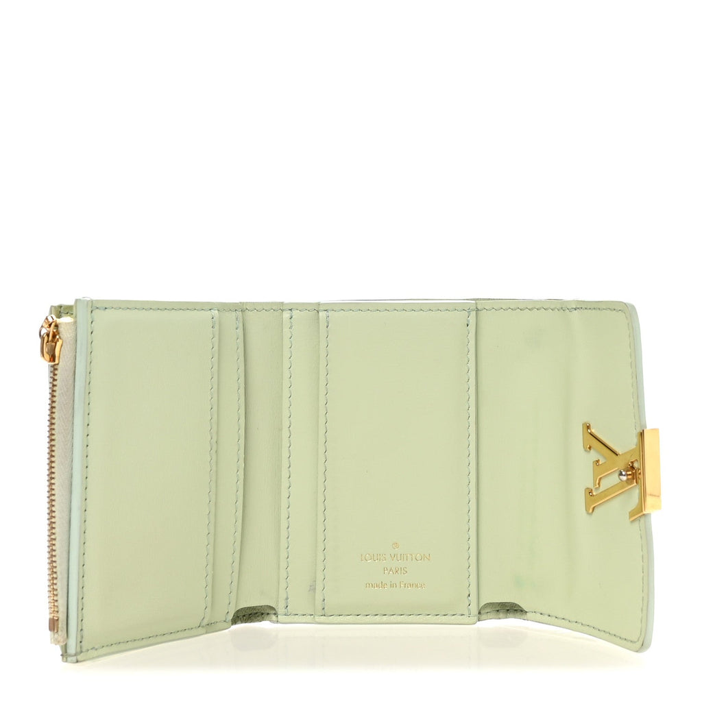 Louis Vuitton Taurillon Summer Stardust Capucines XS Wallet Vert D'Eau