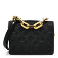 Louis Vuitton Lambskin Embossed Monogram Coussin BB Black