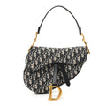 Christian Dior Oblique Saddle Bag Blue