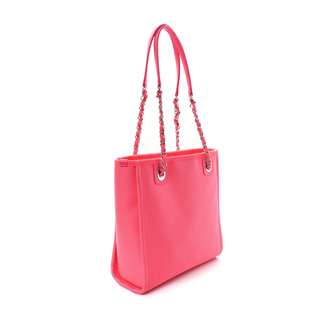 Chanel Canvas Mini Deauville Tote Pink Orange