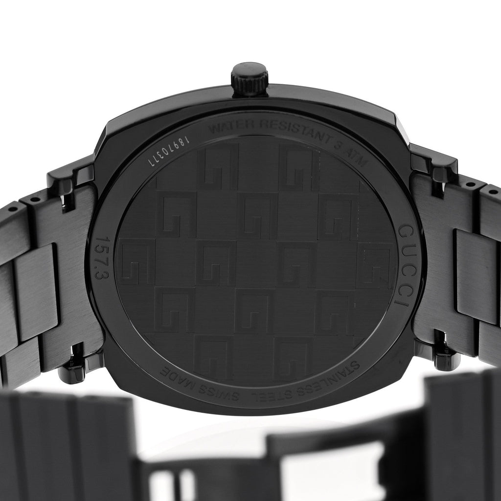 Gucci PVD Stainless Steel 38mm Grip Quartz Watch Black