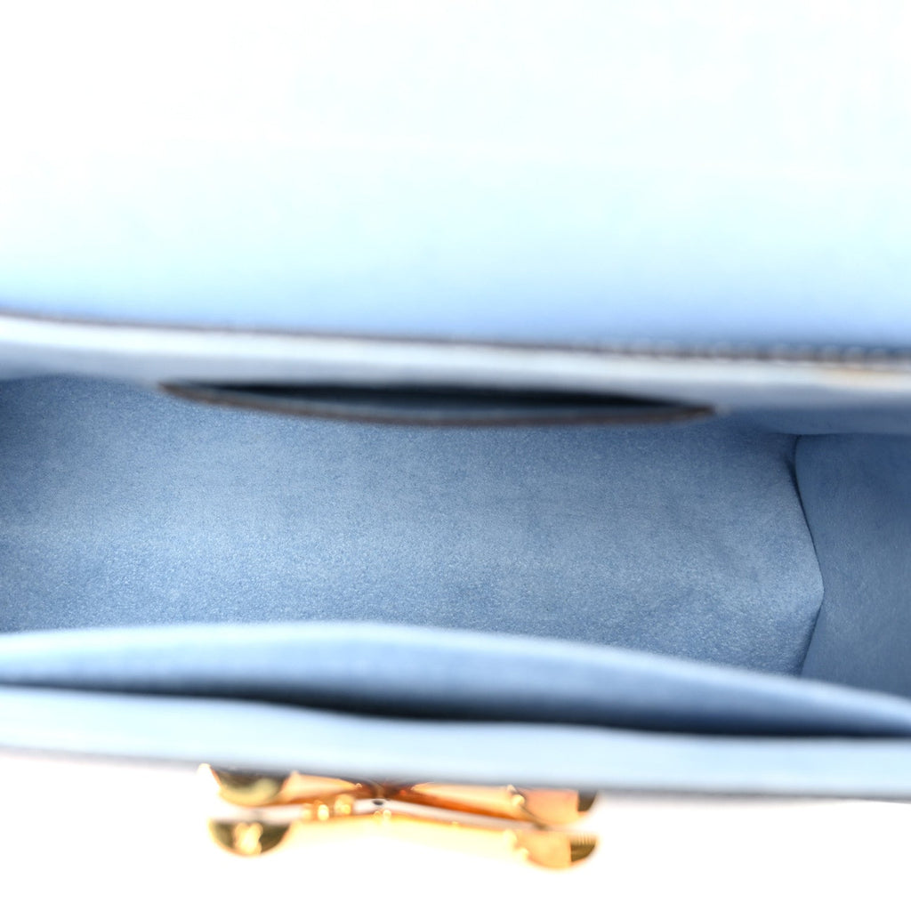 Louis Vuitton Epi Twist Monogram Flower Chain Shoulder Bag MM Blue