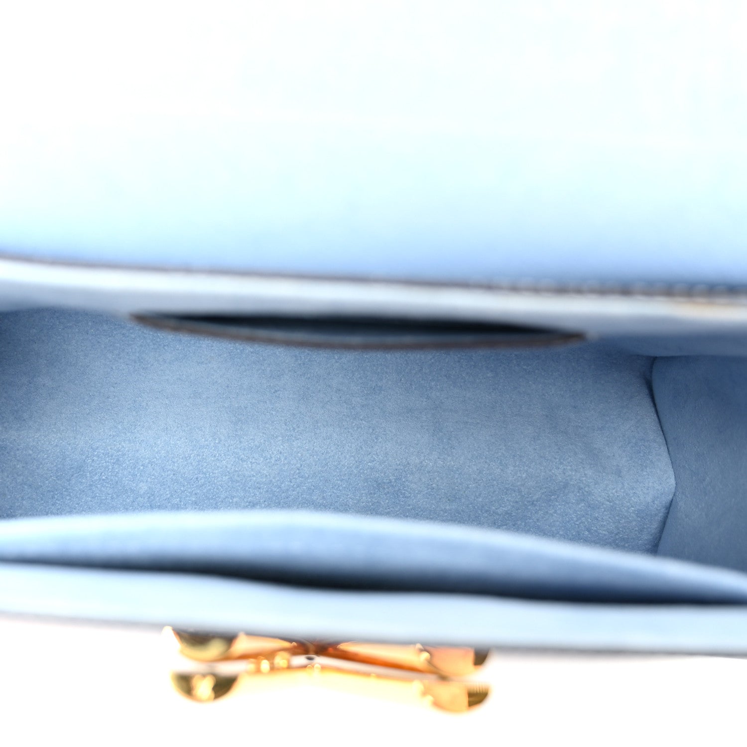 Louis Vuitton Epi Twist Monogram Flower Chain Shoulder Bag MM Blue