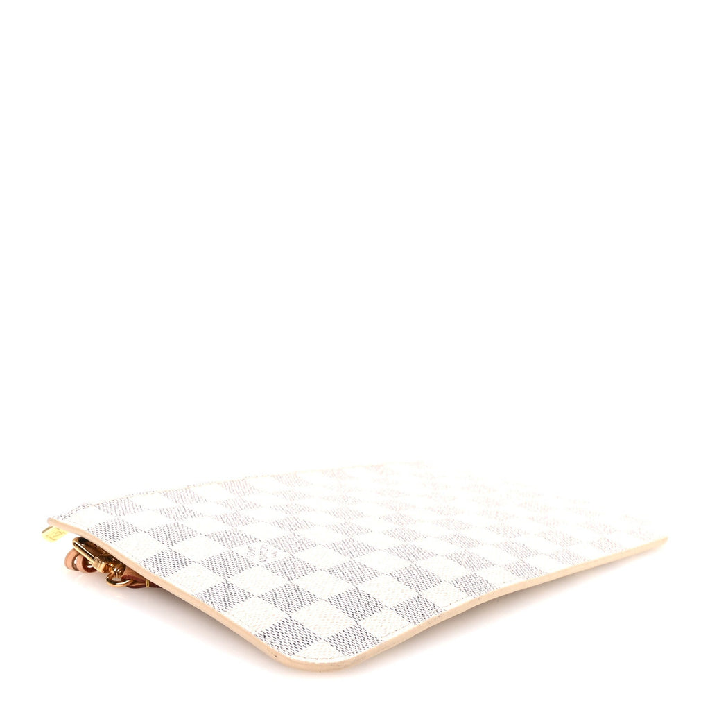 Louis Vuitton Damier Azur Neverfull MM GM Pochette Rose Ballerine