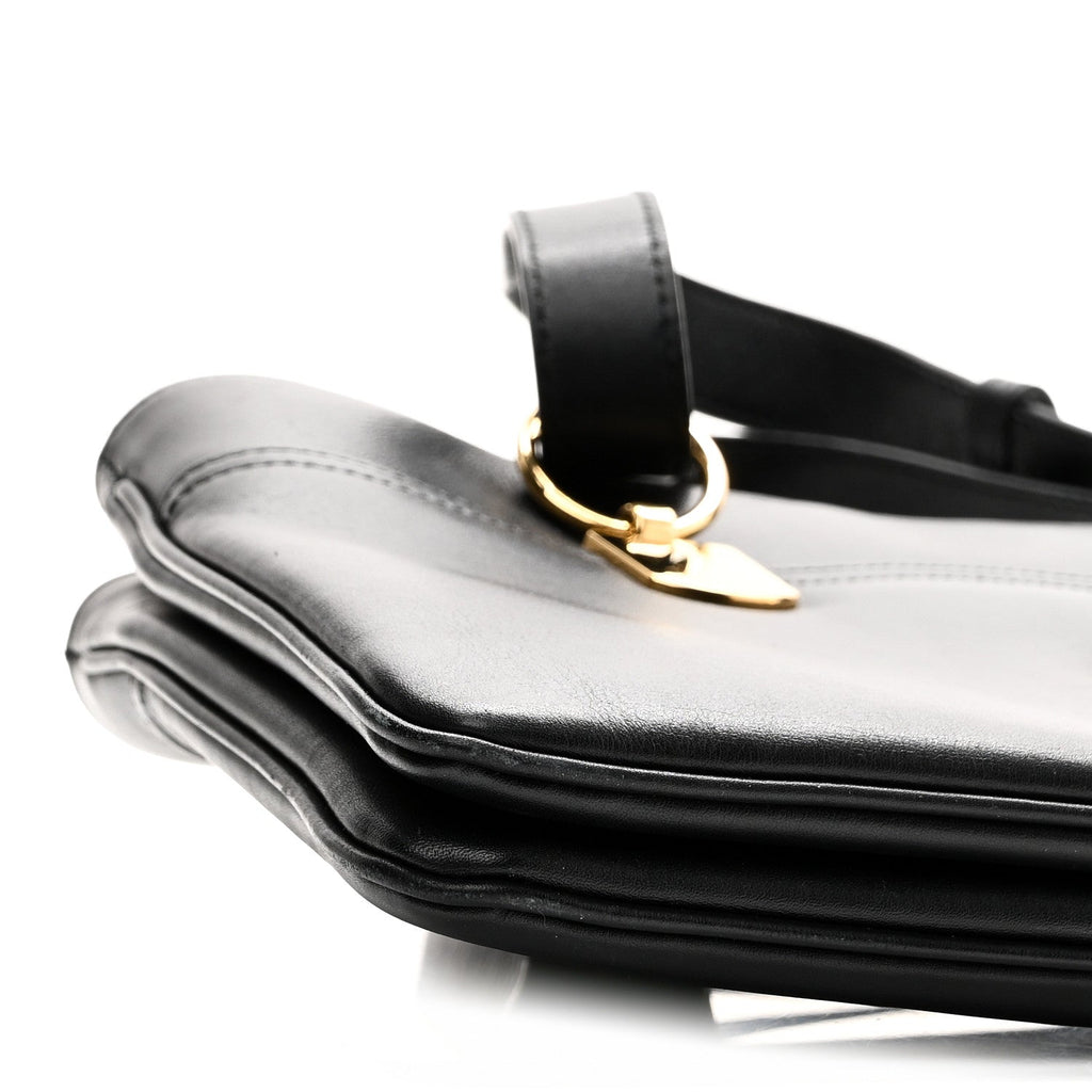 Gucci Vitello Palmellato Lux Large Arli Top Handle Bag Black