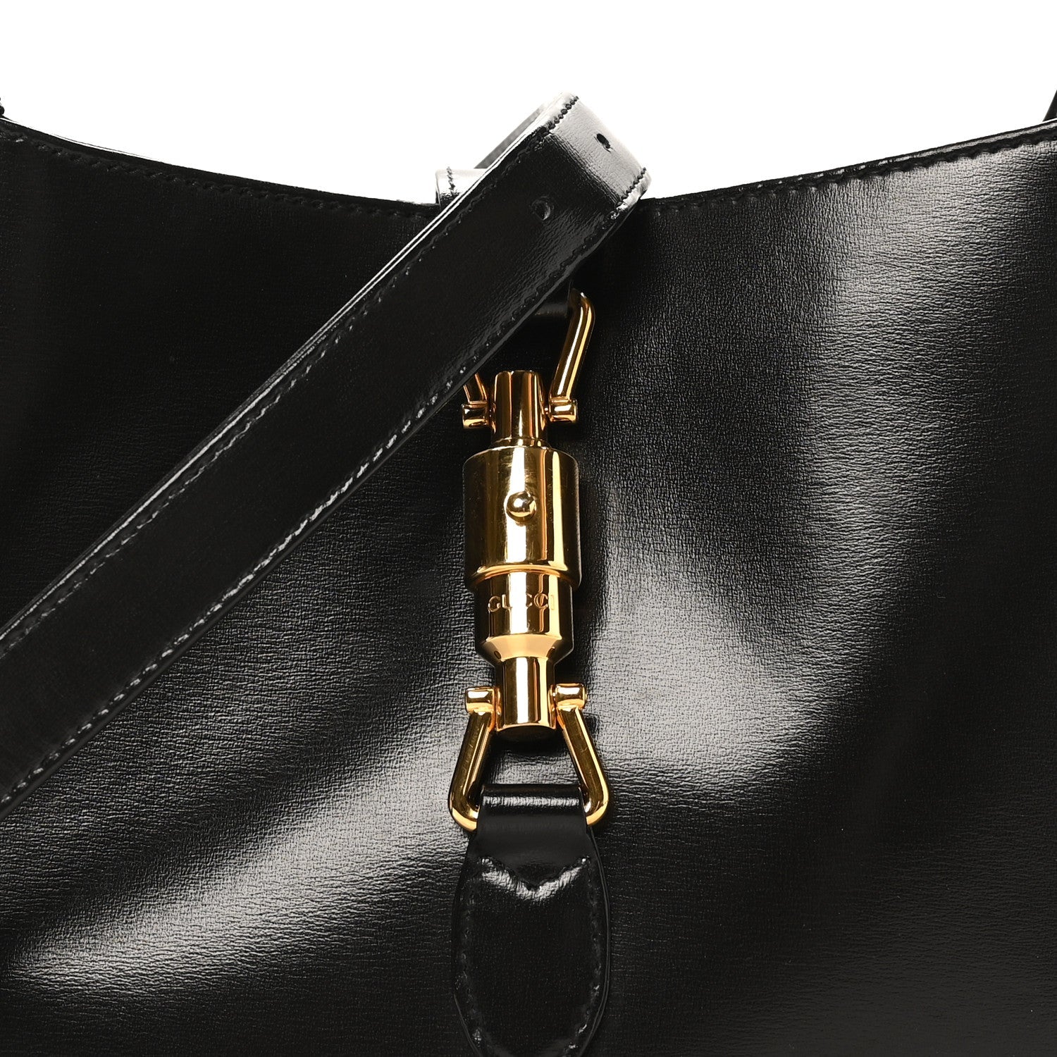 Gucci Boarded Dyana Lux Calfskin Small Jackie 1961 Hobo Black