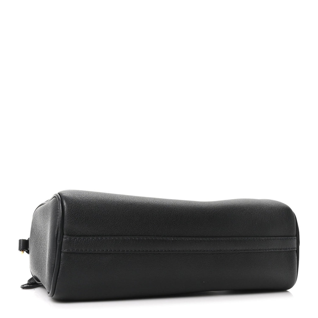 Prada Calfskin Triangle Pouch Shoulder Bag Black