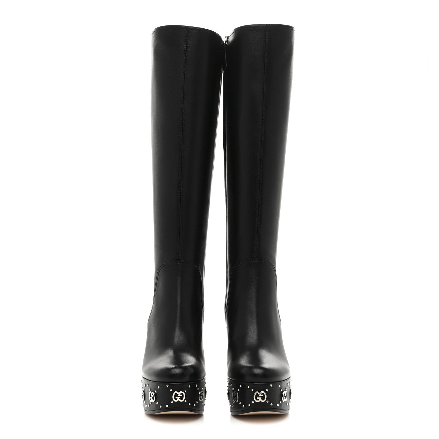 Gucci Nappa Charlotte Janaya 110mm Platform Knee Boots 35.5 Black