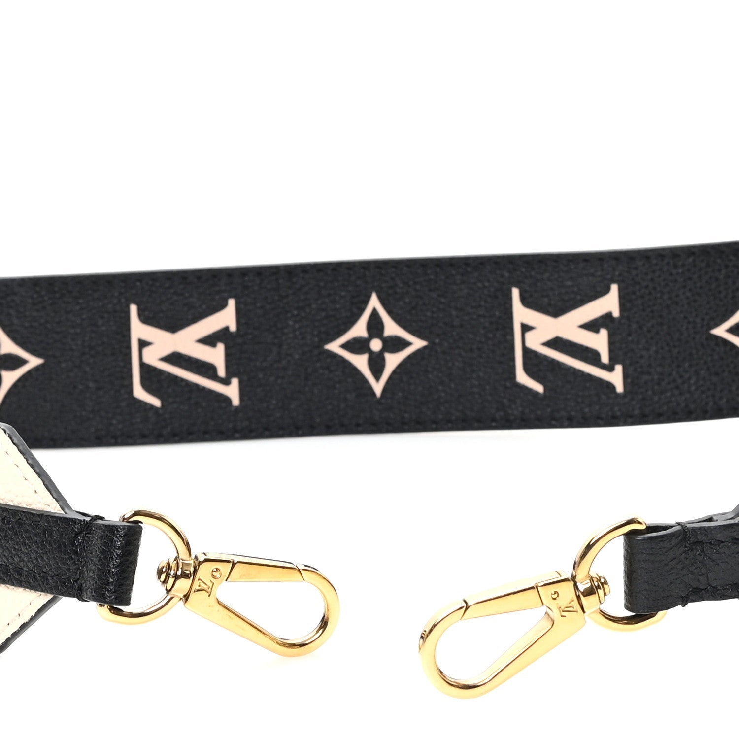 Louis Vuitton Empreinte Monogram Bandouliere Shoulder Strap Black Beige